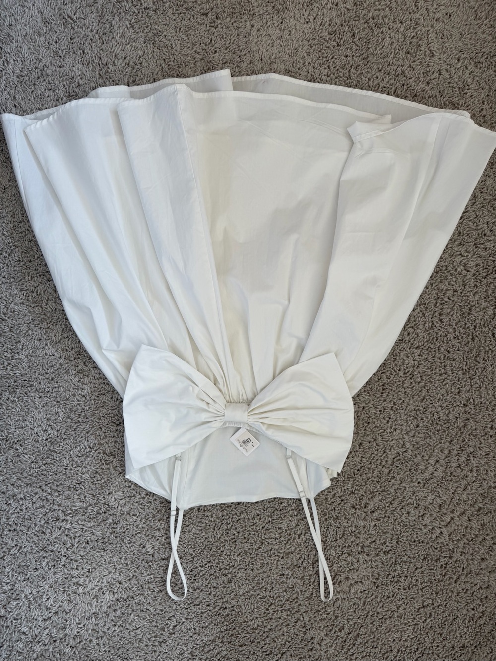 Apricot Lane White Mini Dress with Bow Detail